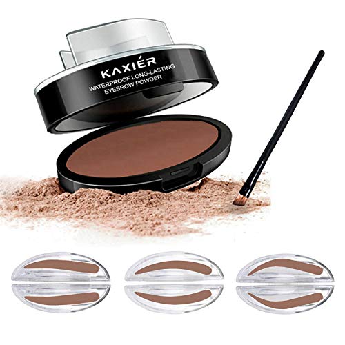 Turelifes Sello impermeable para cejas, en polvo, cejas perfectas, sello en polvo, forma delicada