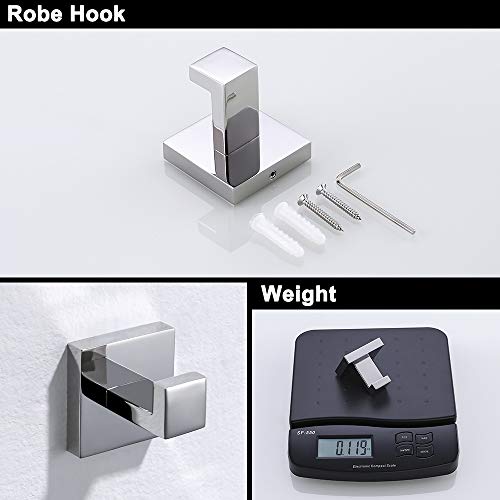 Turs de 3 piezas Baño Accesorio Establecer SUS 304 acero inoxidable Papel higiénico Titular Toalla Bar/Titular Gancho de bata, Acabado pulido, Q7010P