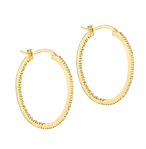 Tuscany Silver 8.95.0169 - Pendientes de plata bañada en oro de 9 quilates