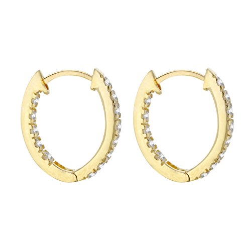 Tuscany Silver 8.95.0179 - Pendientes de plata bañada en oro de 9 quilates