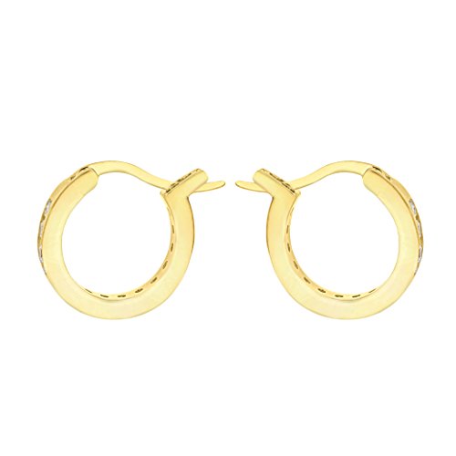 Tuscany Silver 8.95.0189 - Pendientes de plata bañada en oro de 9 quilates