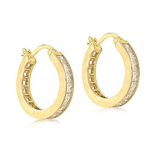 Tuscany Silver 8.95.0189 - Pendientes de plata bañada en oro de 9 quilates