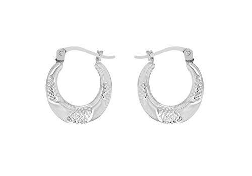 Tuscany Silver Pendientes de Plata de Ley sin Gema para Mujer