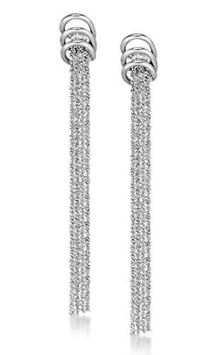 Tuscany Silver Pendientes de Plata de Ley sin Gema para Mujer