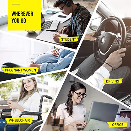 Tusscle Cojin coxis de Espuma de Memoria,cojin Silla Oficina de Gel,cojin coxis Ligero Adecuado para Silla de Oficina,automóvil,Silla de Ruedas y Escritorio.【Negro Ligero】