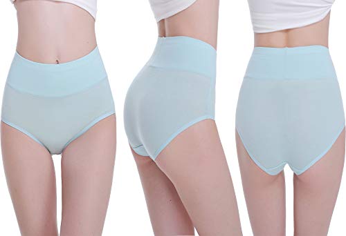 Tuuhaw Bragas para mujer, paquete de 5, braguitas, braga-faja, algodón, talle alto, transpirable Multicolor-2. M