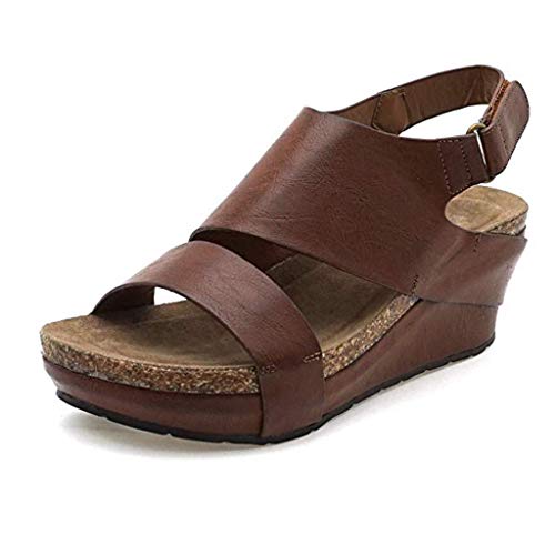 TWIFER Sandalias Mujeres Moda Zapatillas De Mujer con Plataforma Grande Sandalias Bohemia Casuales Zapatos De Playa Sandalias Romanas Chanclas De Damas Cuñas De Mujer Verano 2019