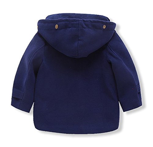 TXYSEFS - Niños Niñas Abrigo Acolchado con Capucha Botones Trenca Chaqueta de Invierno Calentito Elegante Infantil Encapuchado Coat for Boys Kids - 3-4 Años - Azul