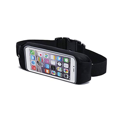 TY-002 Bolsa Deportiva Bolsa de Cintura para Correr Correr Bolsa de Ciclismo portátil Impermeable Bolsa de cinturón antirrobo para teléfono al Aire Libre (Negro) Jasnyfall