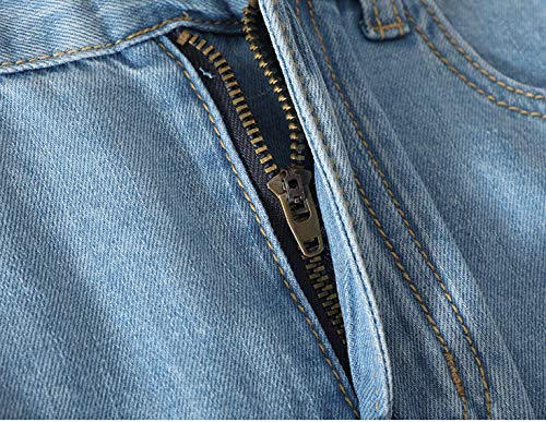 U/A Mitad De Longitud Una Línea De Falda De Verano Delgada De Mezclilla Falda Con Irregular Bajo Crudo