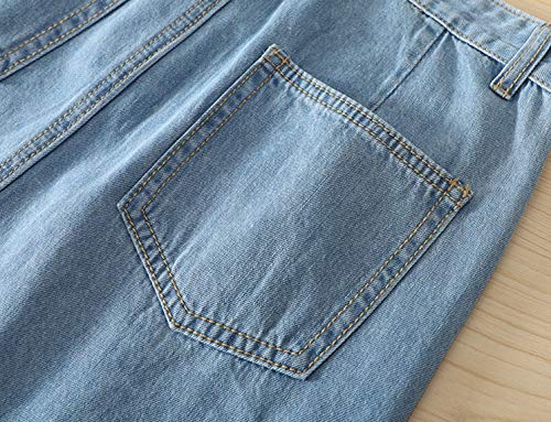 U/A Mitad De Longitud Una Línea De Falda De Verano Delgada De Mezclilla Falda Con Irregular Bajo Crudo