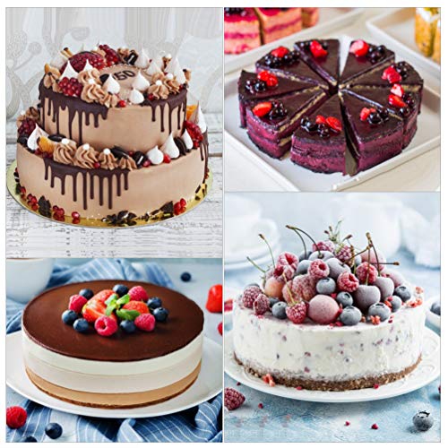 Uarter Molde de Silicona para Tartas, Redondo, 20 cm y 15 cm, Redondo, sin BPA, Antiadherente, 2,1" de Profundidad, 2 Unidades, Color al Azar