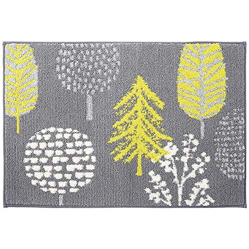 U'Artlines - Juego de 2 alfombras de cocina antideslizantes lavables, con parte trasera de goma, felpudos para interiores y exteriores, polipropileno, Árbol, 45*70+45*120