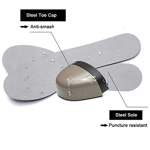 Ucayali Zapatillas de Seguridad Mujer Zapatos de Trabajo con Punta de Acero Calzado Protección Laboral Deportivos - Ultraligeras Transpirables y Cómodas, Negro 40