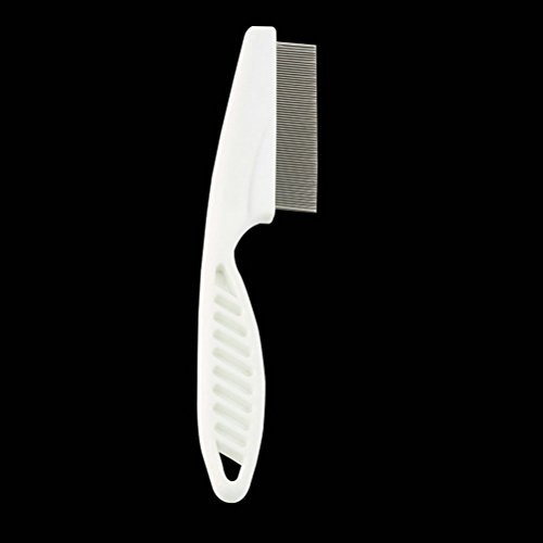 UEETEK Cepillo para Mascotas Perros y Gatos Pulgas y piojos Peine Cepillo de Limpieza de Mascotas (Blanco)