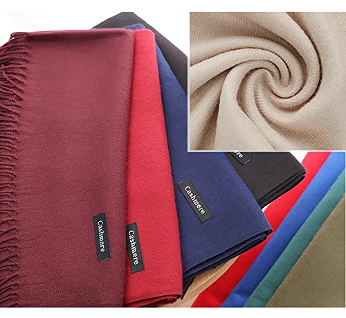 Ueither Gran Bufanda de Mujer Estilo Cachemira Pashmina, de Tacto Suave y Confortable, Grande, Con Borlas, es Un Fular, Chal o Mantita Ligera Que Abriga Con Calidez