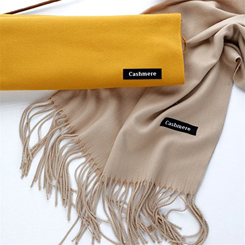 Ueither Gran Bufanda de Mujer Estilo Cachemira Pashmina, de Tacto Suave y Confortable, Grande, Con Borlas, es Un Fular, Chal o Mantita Ligera Que Abriga Con Calidez