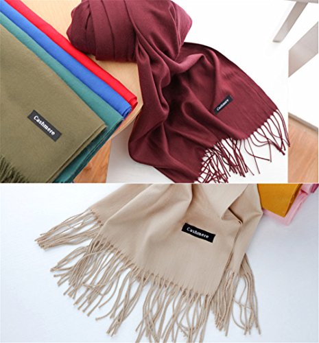 Ueither Gran Bufanda de Mujer Estilo Cachemira Pashmina, de Tacto Suave y Confortable, Grande, Con Borlas, es Un Fular, Chal o Mantita Ligera Que Abriga Con Calidez