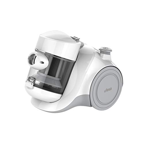 Ufesa AS2300 Activa - Aspirador Sin Bolsa, 900 W, Filtro Hepa, Tubos Telescópicos Metálicos, 1.5 litros, 83 Decibelios, Recogecables Automático