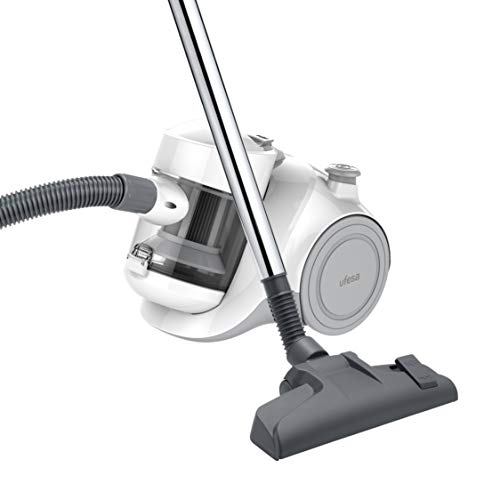 Ufesa AS2300 Activa - Aspirador Sin Bolsa, 900 W, Filtro Hepa, Tubos Telescópicos Metálicos, 1.5 litros, 83 Decibelios, Recogecables Automático