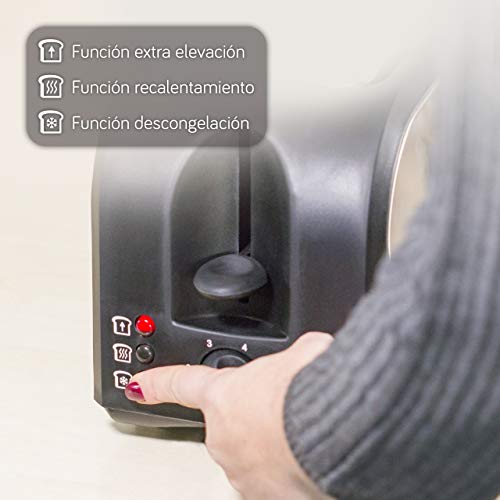 Ufesa Tostador TT7965 Optima 6 Posiciones 1000W, Plata/Negro