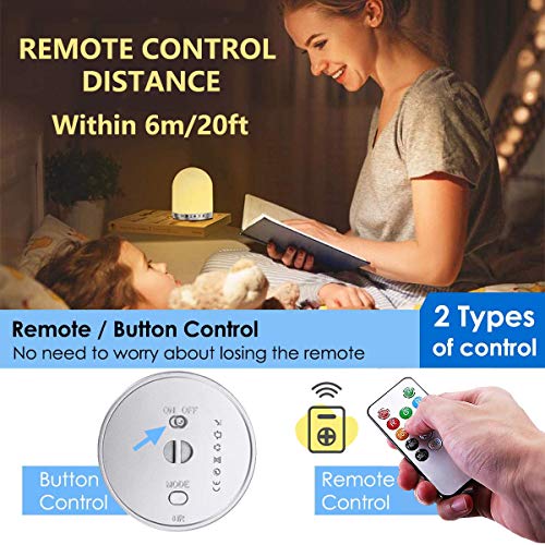 Ufun LED Luz Nocturna Infantil Vistoso Lámpara de Mesa USB Recargable Lámpara mesilla de Noche RGB+LED Luz de Nocturna, Portátil Lámpara Mesita Noche LED Lámpara de Tabla,Para Niños Habitación