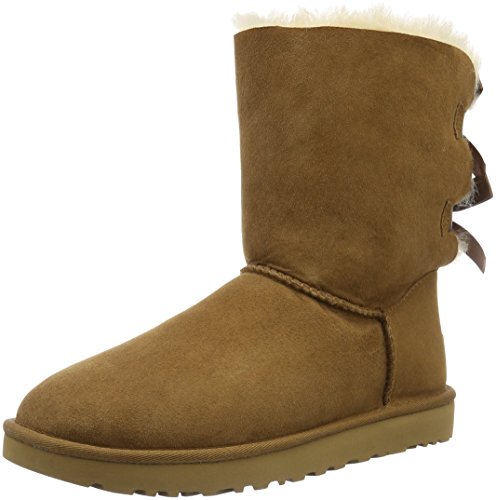 UGG Female Bailey Bow II Classic Boot, Chestnut, 6 (UK)