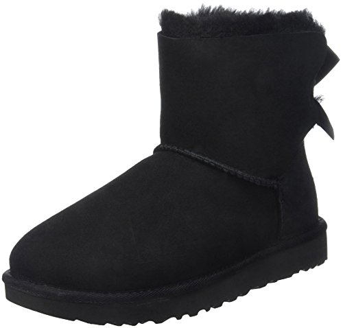 UGG Female Mini Bailey Bow II Classic Boot, Black, 4 (UK)