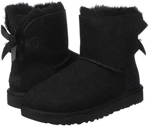 UGG Female Mini Bailey Bow II Classic Boot, Black, 4 (UK)