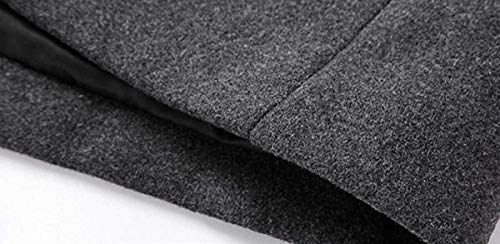 Ugsgdhgsdd Mens Slim Classic Woolen Overcoat Single Breasted Long Trench Coat,2,XL