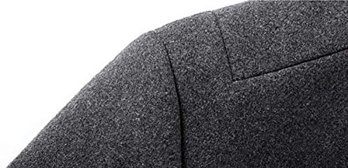 Ugsgdhgsdd Mens Slim Classic Woolen Overcoat Single Breasted Long Trench Coat,2,XL