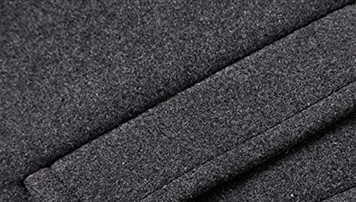 Ugsgdhgsdd Mens Slim Classic Woolen Overcoat Single Breasted Long Trench Coat,2,XL