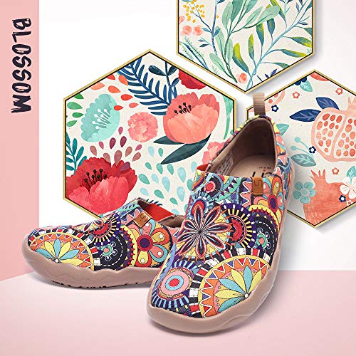 UIN Blanco Zapatillas Granada de Tinta el Naturalista Comodos Verano Planos Mujer Blossom 41
