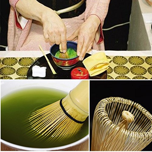 Ulable. Herramienta de bambú chasen para batir té matcha en polvo, accesorio para la ceremonia del té japonesa, 60-70/70-75/75-80 varillas, bambú, 60-70 prongs