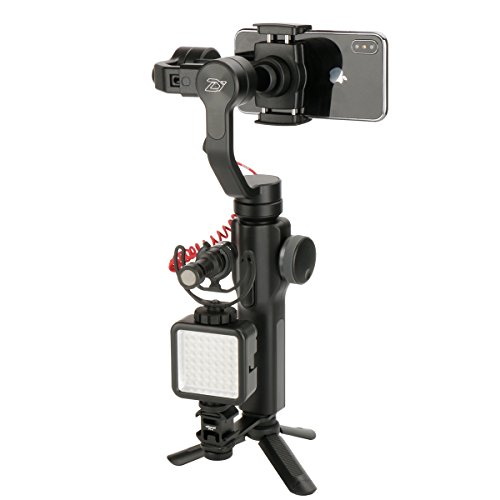Ulanzi 3 en 1 Adaptador de Zapata Triple 3 en 1, Soporte para micrófono by-MM1, Soporte para luz de vídeo LED para zhiyun Smooth 4