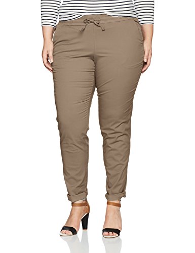 Ulla Popken Chino mit Gummibündchen, Pantalones para Mujer, Beige (Beige 35), 50
