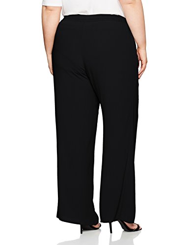 Ulla Popken Weite Viskose Hose, Pantalones para Mujer, Negro (Schwarz 10), 46/48