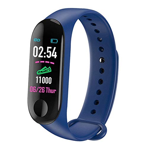 ulsera de Actividad Inteligente, Reloj Inteligente Hombre Mujer con Pulsómetro y Presión Arterial Reloj Deportivo Podómetro GPS Impermeable IP67 Cronómetro Smartwatch para (BIUE)