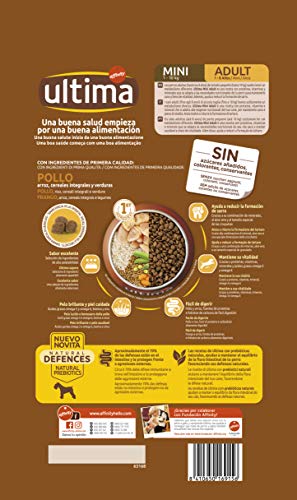 Ultima Pienso para Perros Mini Adult con Pollo y Arroz, 3 kg