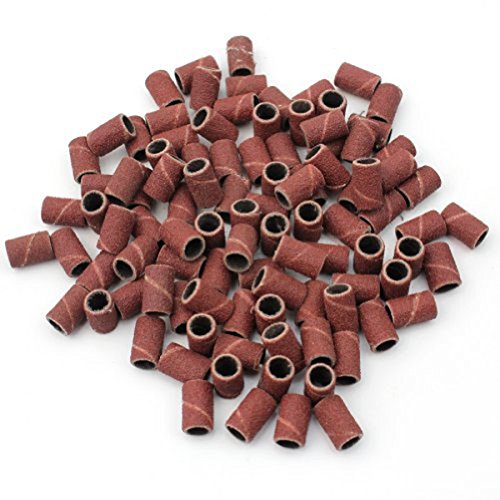 ULTNICE 100 Piezas Bandas de Lija Grano 80 Cepillo de Lijado Manicura Herramienta