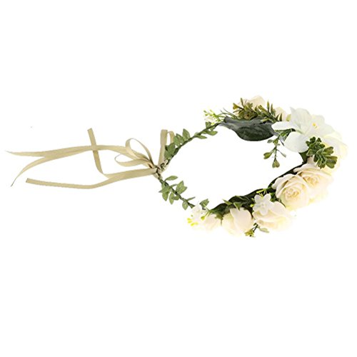ULTNICE Flores Corona Cinta Corona Guirnalda de Flores Pelo Boda para Festival