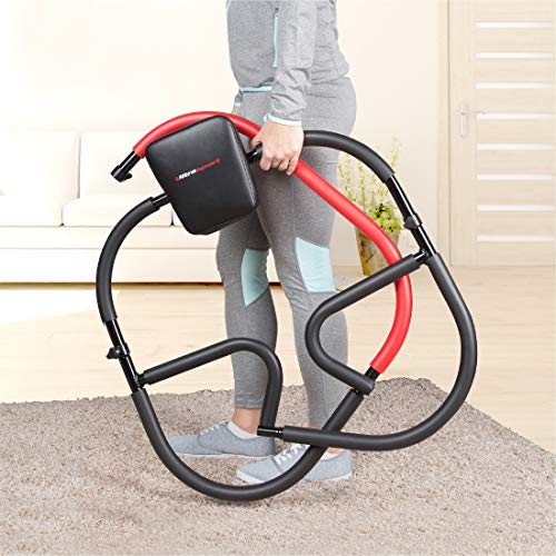 Ultrasport AB Trainer, aparato abdominal profesional para entrenar en casa con intensidad los músculos abdominales, plegable y por lo tanto fácil de guardar ahorrando espacio después del entrenamiento