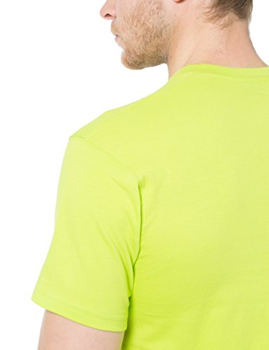 Ultrasport Sport and Leisure V-Neck Camiseta de Manga Corta, Cuello de Pico, Lote de 5, Hombre, Verde, S