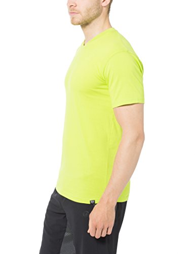 Ultrasport Sport and Leisure V-Neck Camiseta de Manga Corta, Cuello de Pico, Lote de 5, Hombre, Verde, S