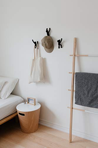 Umbra 318165-040 Percheros de Pared Buddy Negro,Set of 3