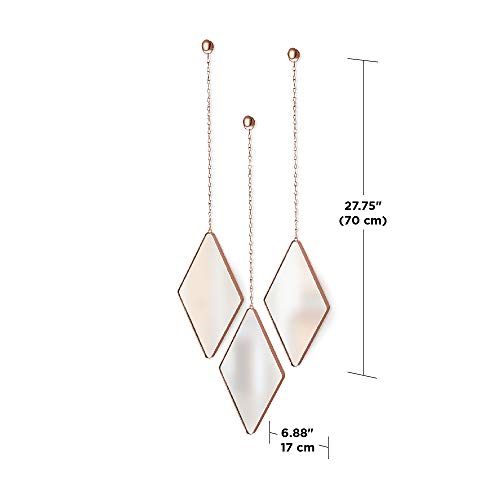 Umbra Dima - Espejos Suspendidos en Forma de Diamante