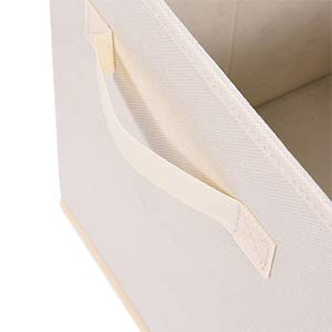 UMI. by Amazon - Cubos de Almacenaje de Tela, Cajas de Almacenaje Plegables, Set de 6 Cajas de Almacenamiento, Cubos de Almacenaje sin Tapa para Hogar Oficina, Beige, 26,7 x 26,7 x 27,9 cm