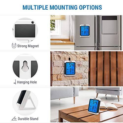 UMI. Essentials - Higrómetro Digital Termómetro Interior Medidor de Temperatura y Humedad Ambiente con Retroiluminación para Hogar