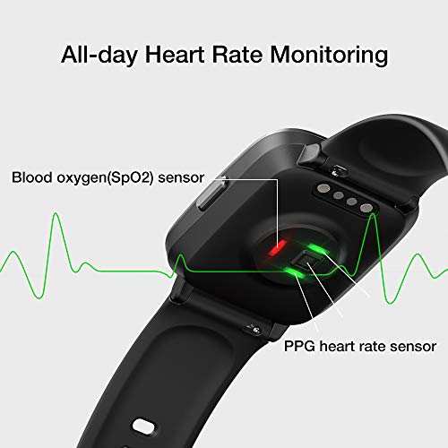 UMIDIGI Reloj Inteligente con Oxímetro (SpO2) Smartwatch con Monitoreo de Frecuencia Cardíaca para Hombre Reloj Deportivo para Mujer Rastreador de Ejercicios Monitor de Sueño para iPhone Android