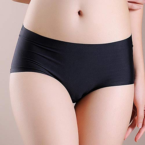 UMIPUBO Braguita para Mujer Seda de Hielo Ropa Interior sin Costuras Señoras Bikinis y Bragas Pantalones Calzoncillos Pack de 6 (BS, ES 36:Cintura 64-66cm(XL Etiqueta))